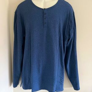 Men’s Vince Crew Neck Long Sleeve Blue Henley Sz: XL MSRP: $100